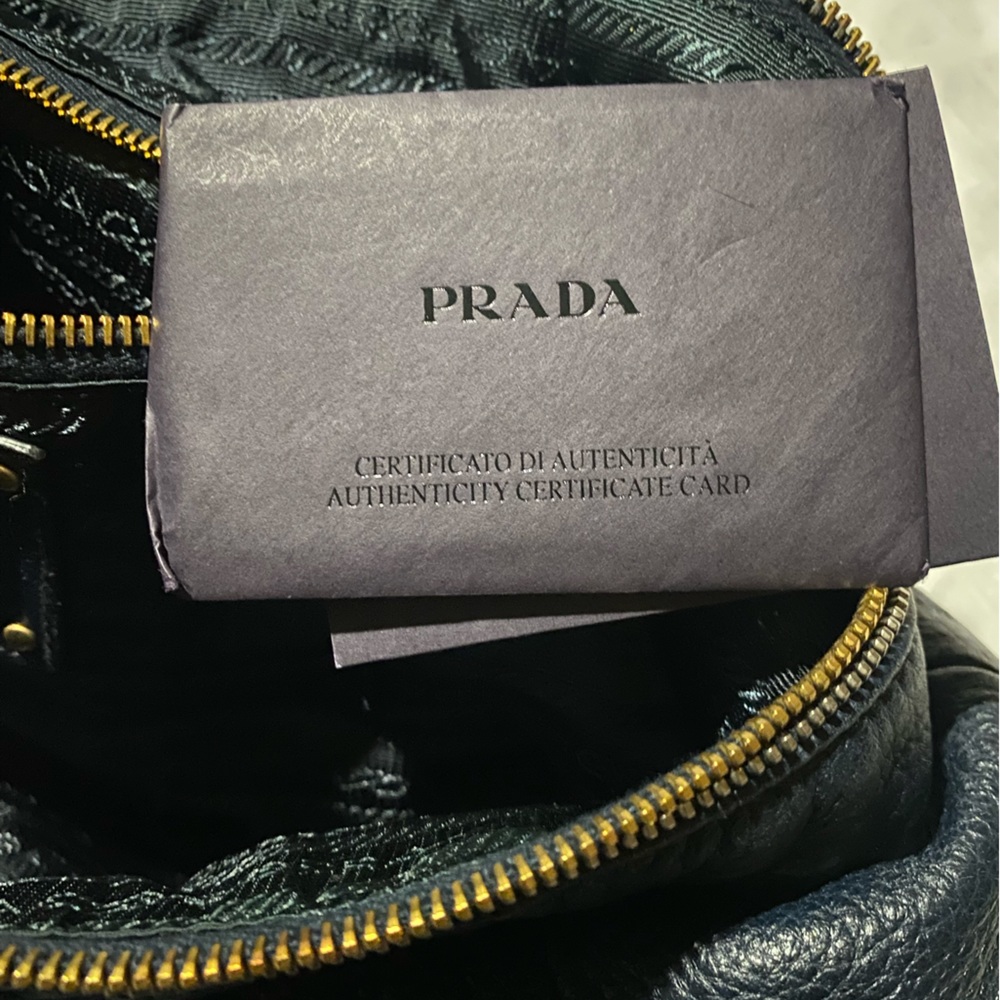 Large Navy Blue PRADA Hobo Bag - Picture 3 of 11